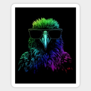 Crow Black Sunglasses Magnet